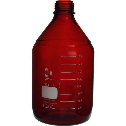 柴田科学の科目（SIBATA） 耐熱ねじ口びん 茶褐色 びんのみ ２０００ｍＬ 【品番：017210-200041】
