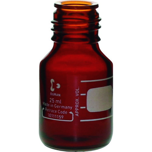 柴田科学の科目（SIBATA） 耐熱ねじ口びん 茶褐色 びんのみ ２５ｍＬ １０入 【品番：017210-254A】