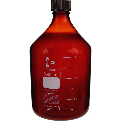 柴田科学（SIBATA）　耐熱ねじ口びん　茶褐色　赤キャップ付　３５００ｍＬ　【品番：017210-35001】