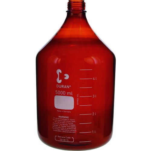 柴田科学（SIBATA）　耐熱ねじ口びん　茶褐色　びんのみ　５０００ｍＬ　【品番：017210-50004】