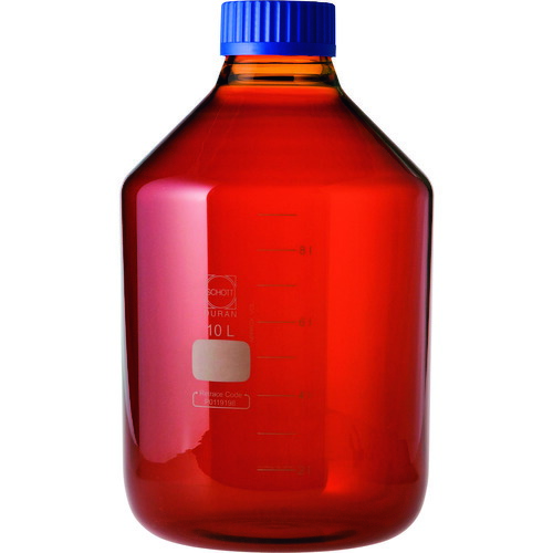 柴田科学の科目（SIBATA） 耐熱ねじ口びん 広口 茶褐色 青旗がしら付 １００００ｍＬ 【品番：017250-110000】