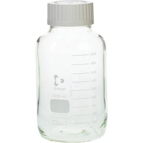 柴田科学の科目（SIBATA） 耐熱ねじ口びん 広口 白旗がしら付 ２０００ｍＬ 【品番：017250-22000】