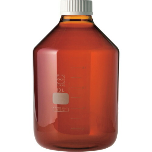 柴田科学の科目（SIBATA） 耐熱ねじ口びん 広口 茶褐色 白旗がしら付 １００００ｍＬ 【品番：017250-310000】