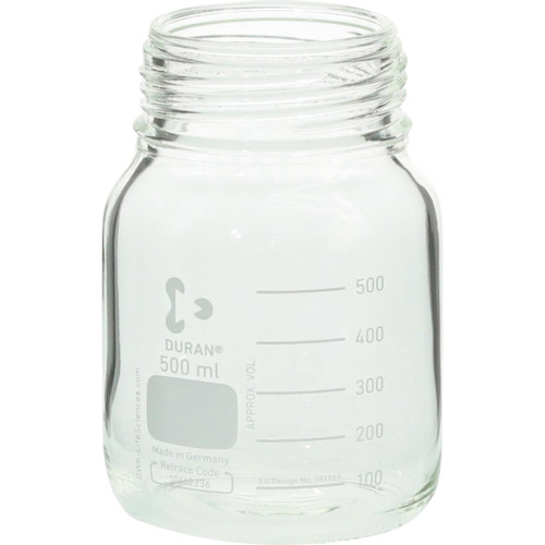 柴田科学（SIBATA）　耐熱ねじ口びん　広口　びんのみ　５００ｍＬ　１０入　【品番：017250-5005A】