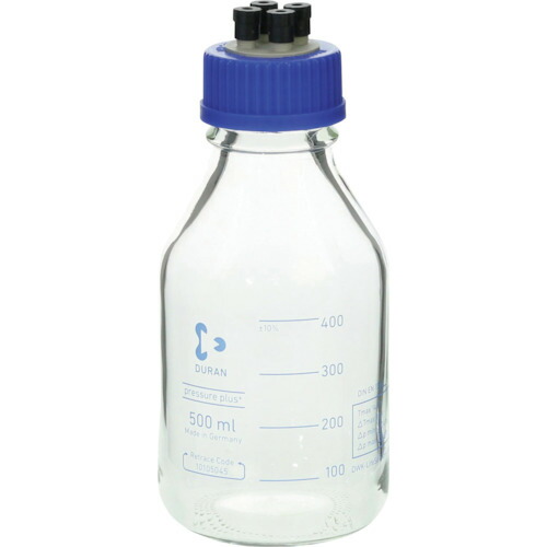 柴田科学（SIBATA）　ＨＰＬＣねじ口びん　４ポートキャップ付　５００ｍＬ　２入　【品番：017270-500A】