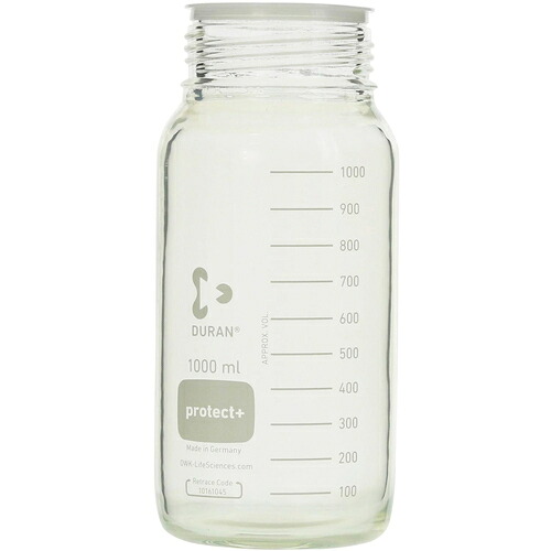 柴田科学の科目（SIBATA） プロテクトプラスコートねじ口びん 広口 びんのみ １０００ｍＬ １０入 【品番：017550-1000A】