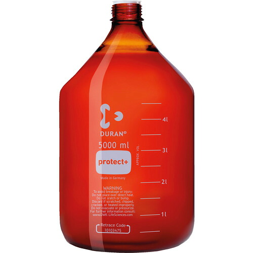 柴田科学（SIBATA）　プロテクトプラスコートねじ口びん　茶かっ色　びんのみ　５０００ｍＬ　【品番：017590-5000】｜住設プロ　店