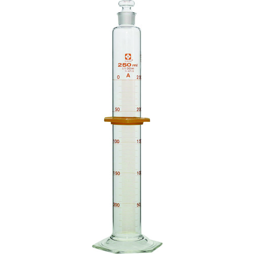 柴田科学の科目（SIBATA） 有栓メスシリンダー 百貨店評点 ２５０ｍＬ 【品番：023550-250】