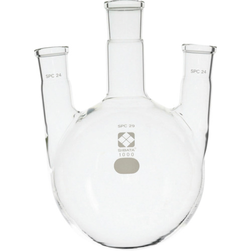 柴田科学の科目（SIBATA） ＳＰＣ三口丸底瓶 ＳＰＣ－２９－２４ １０００ｍＬ 【品番：030170-241】
