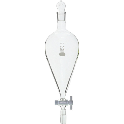 柴田科学の科目（SIBATA） ＳＰＣ分液ロート スキーブ形 ＰＴＦＥまかない方付 ＳＰＣ－２９－２４ １０００ｍＬ 【品番：030220-241】
