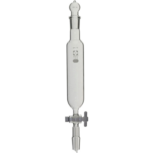 柴田科学（SIBATA）　ＳＰＣ分液ロート　円筒形　ＰＴＦＥコック付　ＳＰＣ－１９－１９　１００ｍＬ　【品番：030260-19100】