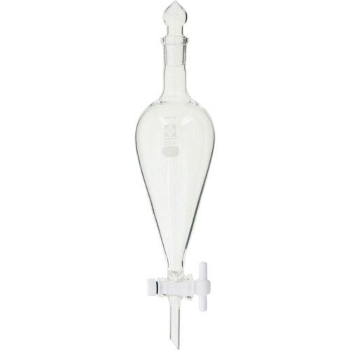 柴田科学（SIBATA）　ＳＰＣ分液ロート　スキーブ形　ＰＴＦＥコック付　２００ｍＬ　【品番：031240-200】