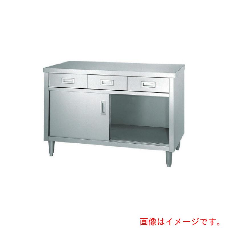 【別途送料あり】シンコー（SINKO）　キャビネット作業台　アジャスト付　ＥＤ型　（引出・ステンレス戸）　１８００×４５０×８００　【品番：ED-18045】