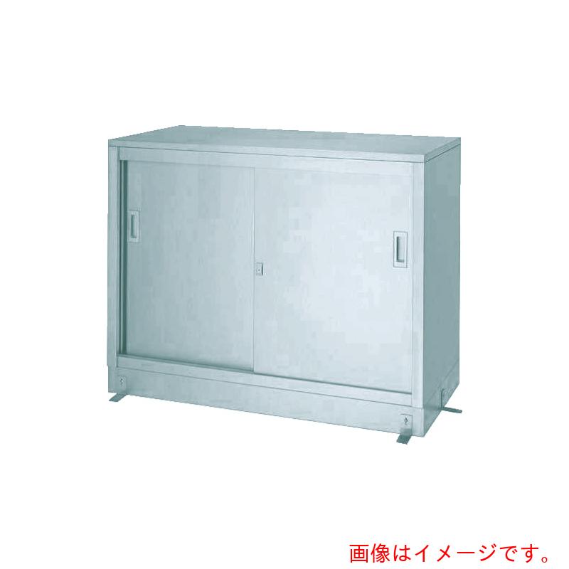 【別途送料あり】シンコー（SINKO）　ステンレス保管庫　一段式ベース付　Ｌ型　（ステンレス戸）　９００×６００×９５０　【品番：L-9060】