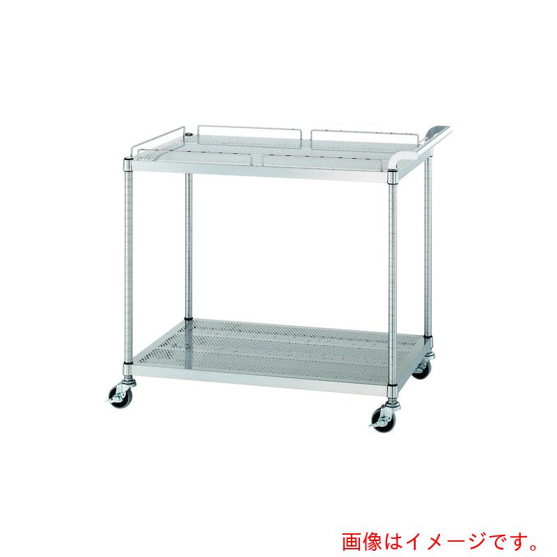 シンコー(SINKO) ステンレスワゴン(SUS430) 天地2段タイプ パンチング棚 ガード付1段ガード無1段 φ75ウレタン車 900×450×800 【品番:PM11-9045-U75】|住設プロ 店