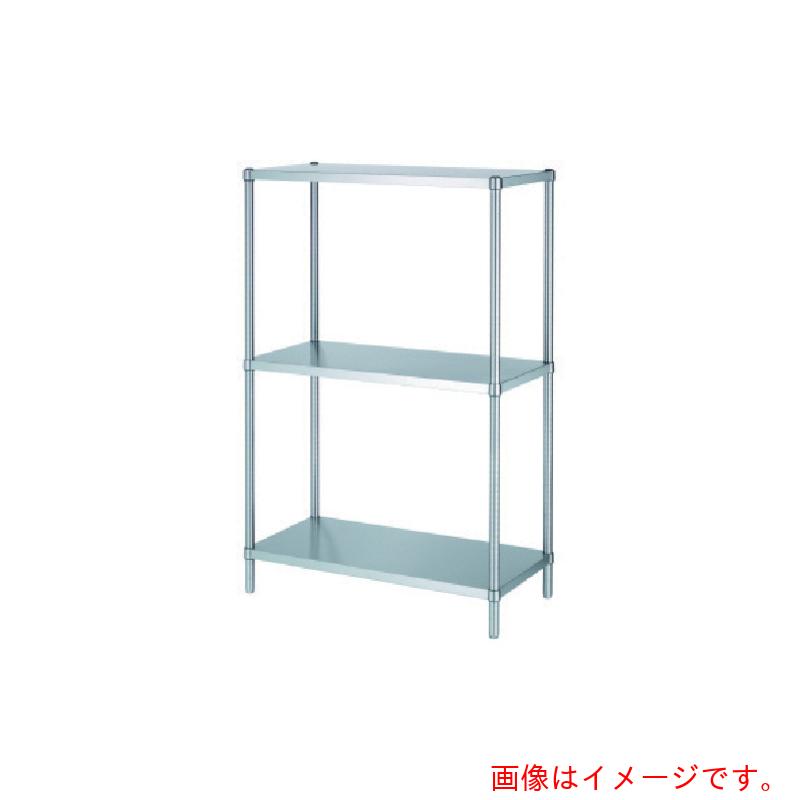 【別途送料あり】シンコー（SINKO）　ステンレスラックベタ棚３段　ＲＢＮ３型　ＳＵＳ３０４　１１８８×７３８×１８００　【品番：RBN3-12075】