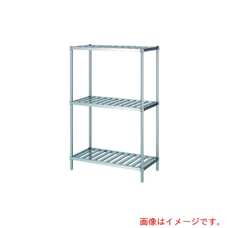 【別途送料あり】シンコー（SINKO）　ステンレスラックスノコ棚３段　ＲＳＮ３型　ＳＵＳ３０４　１１８８×３３８×１８００　【品番：RSN3-12035】