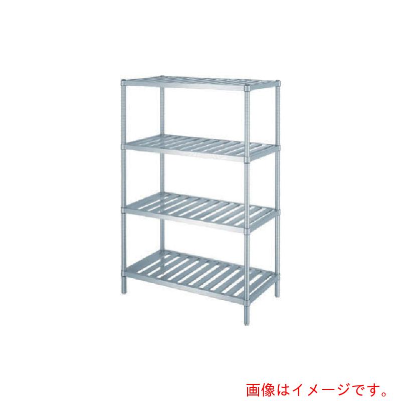 【別途送料あり】シンコー（SINKO）　ステンレスラック（スノコ棚タイプ）４段　ＲＳＮ４型　ＳＵＳ３０４　８８８×３３８×１８００　【品番：RSN4-9035】