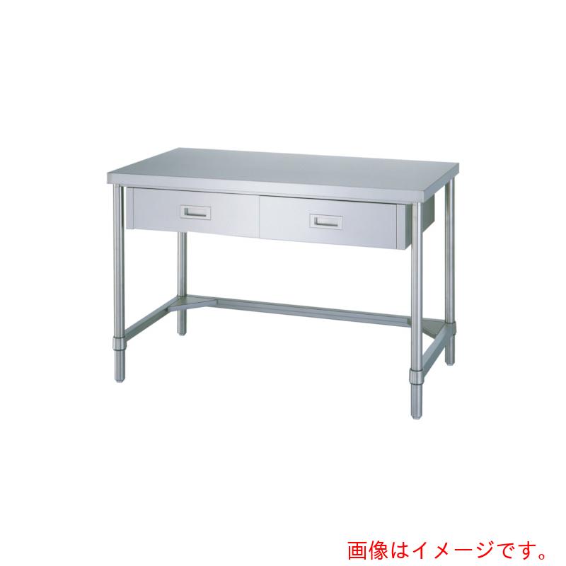 【別途送料あり】シンコー（SINKO）　ステンレス作業台片面引出付（三方枠タイプ／ＳＵＳ３０４）　　１５００×６００×８００　【品番：WDTN-15060】
