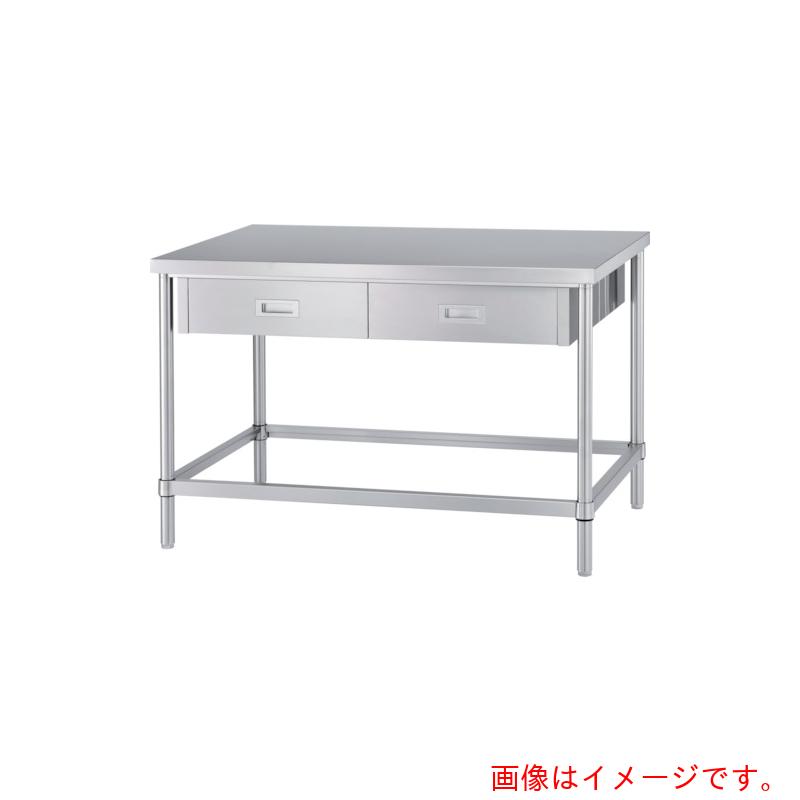 【別途貨物輸送あり】シンコー（SINKO） ステンレス鋼進め方台両面引出付（四方枠印字機／ＳＵＳ４３０）  １８００×９００×８００ 【品番：WDWZ-18090】