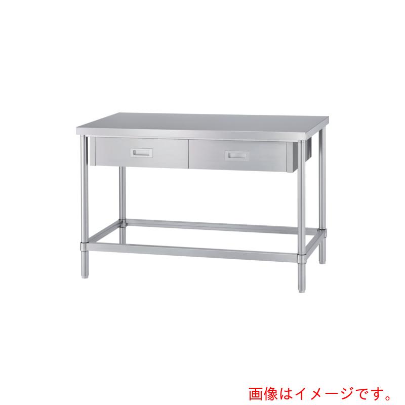 【別途貨物輸送あり】シンコー（SINKO） ステンレス鋼進め方台片面引出付（四方枠印字機／ＳＵＳ４３０）  １５００×４５０×８００ 【品番：WDZ-15045】