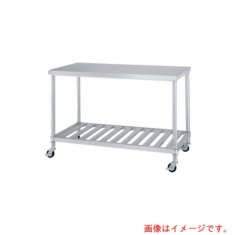 シンコー（SINKO） ステンレス鋼（ＳＵＳ３０４）御役目台スノコ棚板キャスター付 φ１００ウレタン車 ステンレス鋼金具 ６００×４５０×８００ 【品番：WSNC-6045-800-SU100】