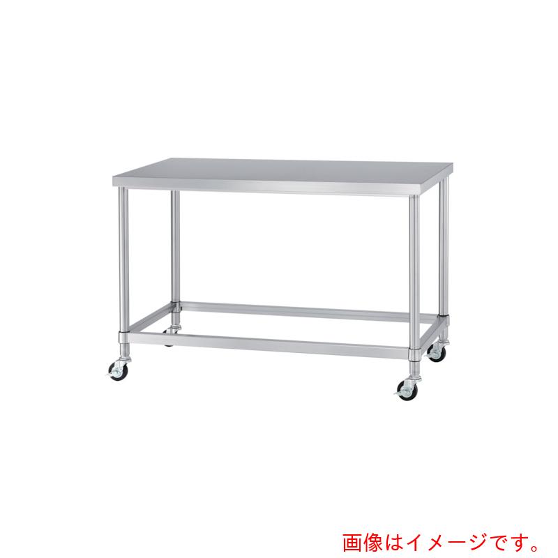 シンコー（SINKO） ステンレス鋼（ＳＵＳ４３０）御役目台四方枠キャスター付 φ１００天然ゴム車  ９００×６００×８００ 【品番：WZC-9060-R100】
