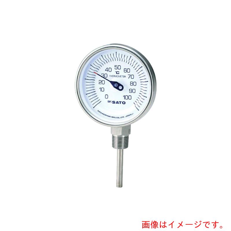 佐藤計量器製作所（SK SATO）　バイメタル式温度計ＢＭ－Ｓ－９０Ｓ　０～１５０℃　５０Ｌ（２０３０－６０）　【品番：BM-S-90S-11】