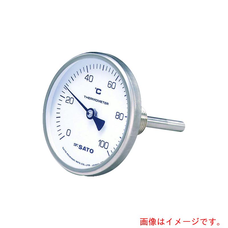 佐藤称量器製造所（SK SATO） バイメタル式体温計ＢＭ－Ｔ－７５Ｓ ０～１００℃ ５０Ｌ（２１１０－２０） 【品番：BM-T-75S-4】