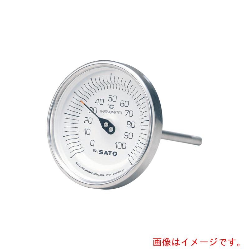 佐藤計測器製造所（SK SATO） バイメタル気温計ＢＭ－Ｔ型 位置づける気温活動の領域０～１５０℃ 感温旗がしらさ１００粍 【品番：BM-T-90S-5】