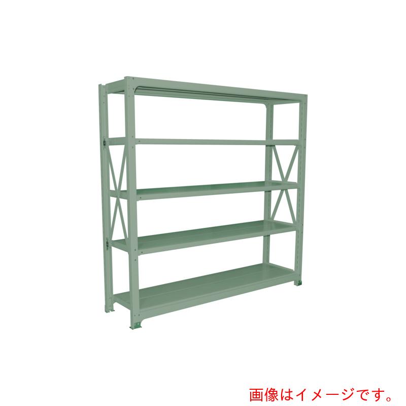 【別途貨物輸送あり】双福鋼器 中量雄捩子式仕合わせ  ５００ｋｇ １８００×１５００×６２０ 全ての存在４段  単体 ライトグリーン 【品番：MSH-65M4-SG】