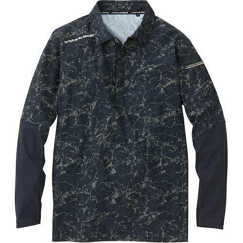 桑和（SOWA）　Ｇ．Ｇ．　０３９５－５０　長袖ポロシャツ　チャコールグレー　ＬＬ　【品番：0395-50-23-LL】