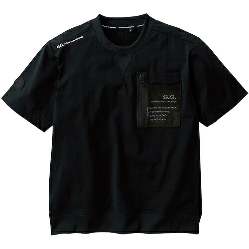 桑和（SOWA）　Ｇ．Ｇ．　８２５５－５３　半袖Ｔシャツ　ブラック　ＬＬ　【品番：8255-53-4-LL】