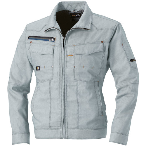 桑和（SOWA）　Ｇ．Ｇ．　８７３　長袖ブルゾン　シルバーグレー　Ｌ　【品番：873-22-L】