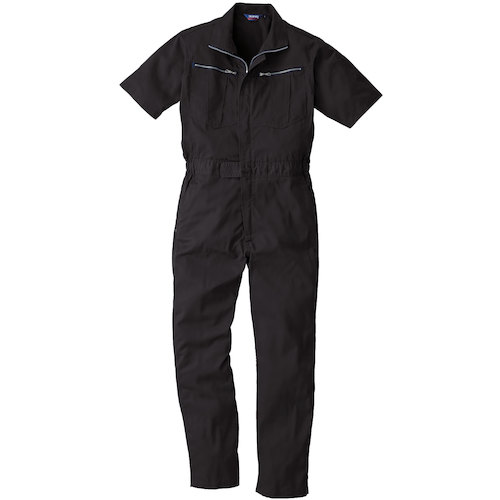 桑和（SOWA）　９９０７　半袖つなぎ　ブラック　Ｌ　【品番：9907-04-L】 5,209円