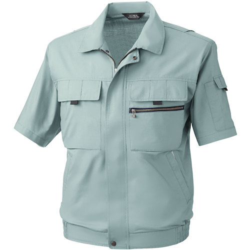 桑和（SOWA）　４８１　半袖ブルゾン　モスグリーン　３Ｌ　【品番：481-107-3L】