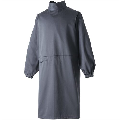 桑和（SOWA）　割烹着（難燃）　チャコールグレー　フリーサイズ　【品番：6042-04-23-F】｜住設プロ　店