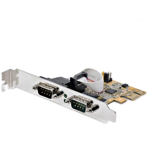 StarTech.com ＲＳ２３２Ｃシリアルアダプターカード／ＰＣＩ Ｅｘｐｒｅｓｓ／２界面／１６Ｃ１０５０ ＵＡＲＴ／Ｗｉｎ＆Ｌｉｎｕｘ 【品番：21050-マイコン-SERIAL-LP】