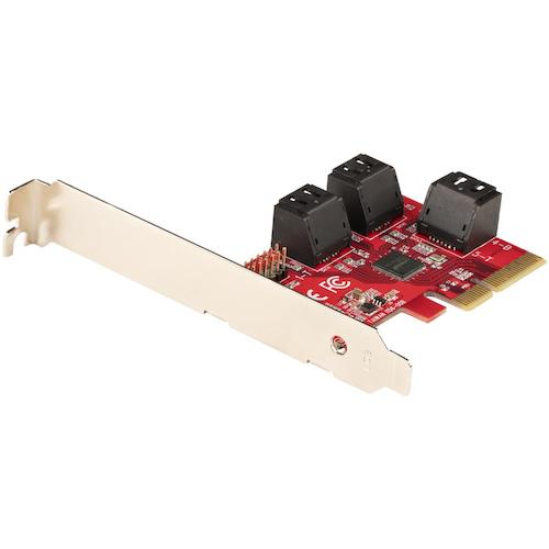 StarTech.com　ＰＣＩ　Ｅｘｐｒｅｓｓカード／ｘ４／６ｘ　ＳＡＴＡ　３．０増設／ＡＳＭ１１６６チップ搭載／ソフトウエアＲＡＩＤ対応　【品番：6P6G-PCIE-SATA-CARD】