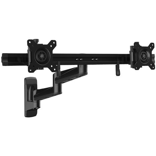 StarTech.com 管する手／決定づける２画面／最大限度２４in／耐荷重５ｋｇ（各液晶）／同時発生クロスバー／壁面築き上げる手合い 【品番：ARMDUALWALL】