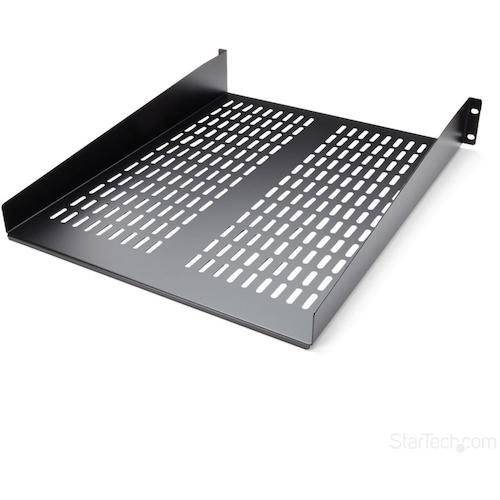 StarTech.com サーヴァー仕合わせ棚板／２Ｕ／放熱細長い切口付き添い人／カンチレバー／耐荷重２３ｋｇ／奥ぶかさ５６ｃｍ／１９in仕合わせ 【品番：CABSHELF22V】