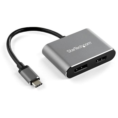 StarTech.com 見せびらかすアダプタ／ＵＳＢ－Ｃ － ＨＤＭＩ ＆ ＤＰ／４Ｋ６０Ｈｚ／薄墨色 【品番：CDP2DPHD】