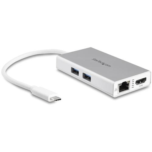 StarTech.com ＵＳＢマルチハブ／ＵＳＢ－Ｃ／４Ｋ３０Ｈｚ ＨＤＭＩ／６０Ｗ ＰＤ／２ｘＵＳＢ／ＬＡＮ／ＴＢ３／ＷＴ 【品番：DKT30CHPDW】