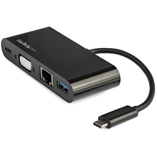 StarTech.com　ドッキングステーション／ＵＳＢ－Ｃ／ＶＧＡ／６０Ｗ　ＰＤ／ＵＳＢハブ／イーサネット／ＴＢ３／多機能　ＵＳＢマルチハブ　【品番：DKT30CVAGPD】