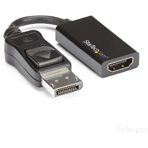 StarTech.com　ディスプレイアダプター／ＤｉｓｐｌａｙＰｏｒｔ　１．４　－　ＨＤＭＩ　２．０／４Ｋ６０Ｈｚ／アクティブ変換／ブラック　【品番：DP2HD4K60S】
