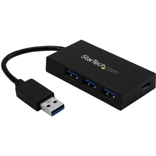 StarTech.com　ＵＳＢハブ／ＵＳＢ　３．０／３ポート　Ｔｙｐｅ－Ａ　＋　１ポート　Ｔｙｐｅ－Ｃ／バスパワー／ノートパソコン用／ポータブル　【品番：HB30A3A1CFB】