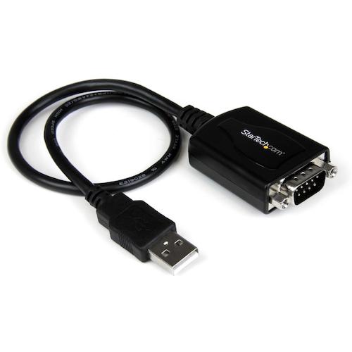 StarTech.com　シリアル変換ケーブル／ＵＳＢ－Ａ　－　ＲＳ２３２Ｃ／３０ｃｍ／９２０Ｋｂｐｓ／ブラック　【品番：ICUSB232PRO】