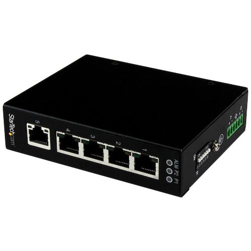 StarTech.com　イーサネットスイッチ／５ポート／１０／１００／１０００　Ｍｂｐｓ／アンマネージド／ＤＩＮレール取付可／メタル筐体　【品番：IES51000】