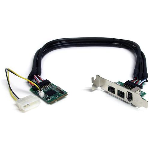 StarTech.com　ＦｉｒｅＷｉｒｅ増設カード／Ｍｉｎｉ　ＰＣＩ　Ｅｘｐｒｅｓｓ　－　ＩＥＥＥ　１３９４ｂ　ｘ２　＋　１３９４ａ　ｘ１　【品番：MPEX1394B3】