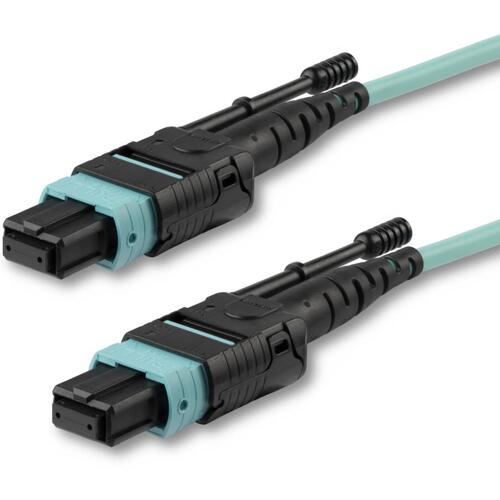 StarTech.com　光ファイバーケーブル／ＭＴＰ－ＭＴＰ／２ｍ／ＯＭ３　マルチモード／５０／１２５／１２芯／４０Ｇｂ／オプティカル　コード　【品番：MPO12PL2M】